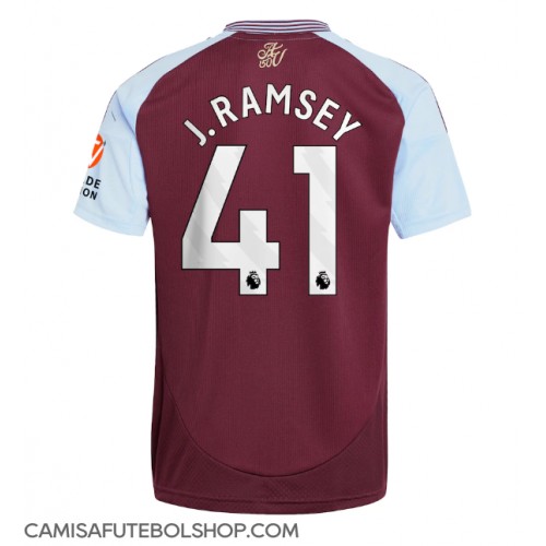 Camisa de time de futebol Aston Villa Jacob Ramsey #41 Replicas 1º Equipamento 2024-25 Manga Curta